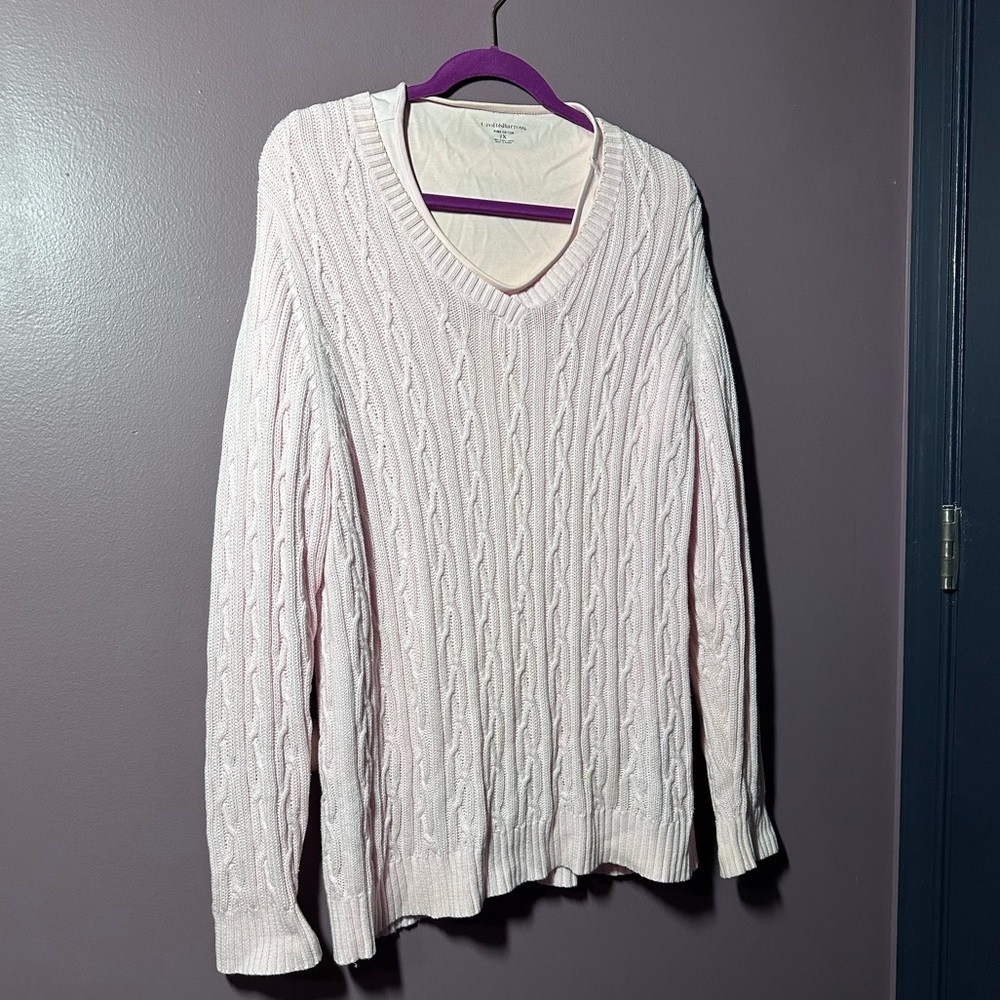 Croft & Barrow Light Pink V-Neck Sweater and TShirt